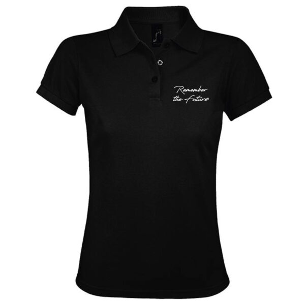 Polo Noir Femme Remember The Future