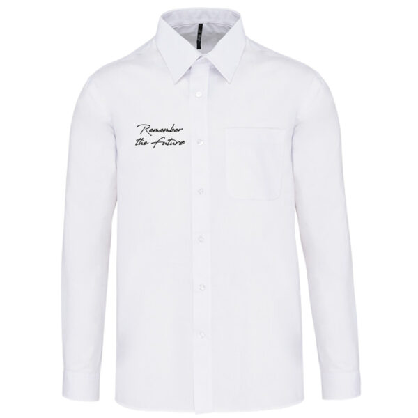 Remember The Future Orion model long-sleeve men's shirt, available in white and black